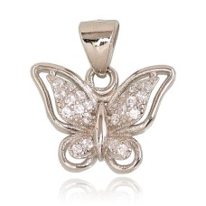 Sidabrinis pakabukas su cirkoniais „Butterfly VI“
