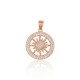 Sterling Silver Cubic Zirconia Pendant “Golden Sun XIII”