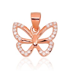 Sterling Silver Cubic Zirconia Pendant “Butterfly II”