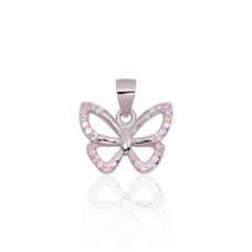 Sterling Silver Cubic Zirconia Pendant “Butterfly”