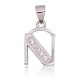 Sterling Silver Cubic Zirconia Letter Pendant “N”