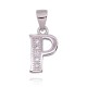 Sterling Silver Cubic Zirconia Letter Pendant “P”