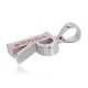 Sterling Silver Cubic Zirconia Letter Pendant “R”
