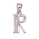 Sterling Silver Cubic Zirconia Letter Pendant “R”