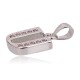Sterling Silver Cubic Zirconia Letter Pendant “U”
