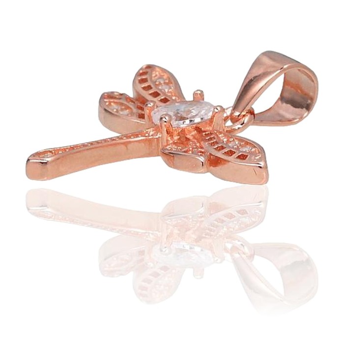 Sterling Silver Cubic Zirconia Pendant “Dragonfly II”