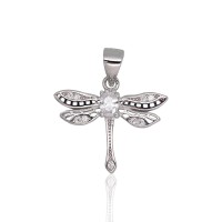 Sidabrinis pakabukas su cirkoniais „Dragonfly“