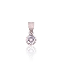 Sterling Silver Cubic Zirconia Pendant “Classic XV”