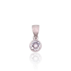 Sterling Silver Cubic Zirconia Pendant “Classic XV”