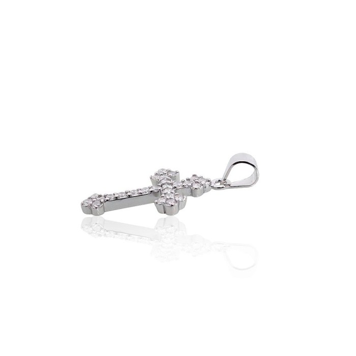 Sterling Silver Cubic Zirconia Cross Pendant “Grace II”