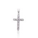 Sterling Silver Cubic Zirconia Cross Pendant “Cathedral Light VI”