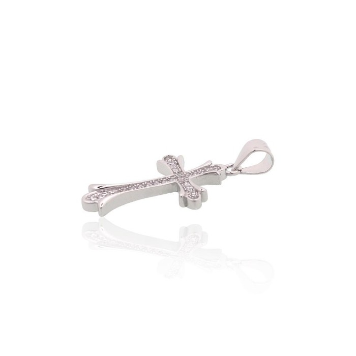 Sterling Silver Cubic Zirconia Cross Pendant “Grace”