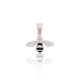 Sterling Silver Cubic Zirconia and Enamel Pendant “Pchelka”