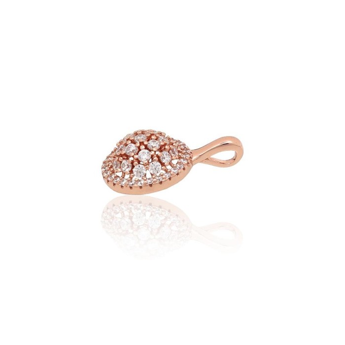 Sterling Silver Cubic Zirconia Pendant “Brocade”