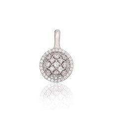 Sterling Silver Cubic Zirconia Pendant “Brocade II”