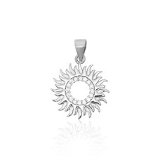 Серебряный кулон с цирконами «Солнце V»