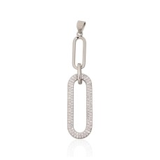 Sterling Silver Cubic Zirconia Pendant “Manhattan II”