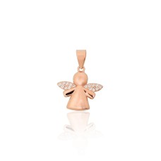 Vaikiškas sidabrinis pakabukas su cirkoniais „Little Angel“