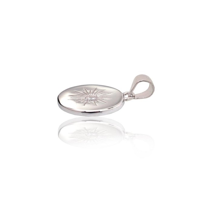 Sterling Silver Cubic Zirconia Pendant “Starburst”