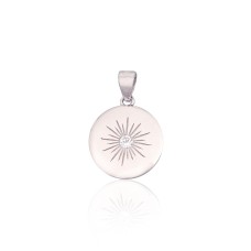 Sterling Silver Cubic Zirconia Pendant “Starburst”