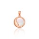 Sterling Silver Mother of Pearl Pendant “Moonface”