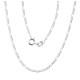 Italian 925 Sterling Silver Chain “Figaro III”