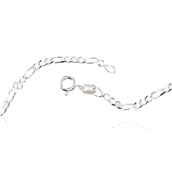 Italian 925 Sterling Silver Chain “Figaro V”