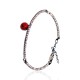 Серебряный браслет с кораллом «Коралловый Ритм»