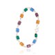 Sterling Silver Cubic Zirconia Bracelet “Stained Glass”