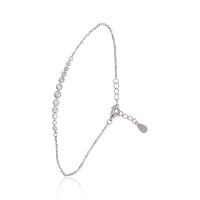 Sterling Silver Cubic Zirconia Bracelet “Silver Charm II”