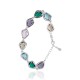 Sterling Silver Cubic Zirconia Bracelet “Rainbow Drops II”
