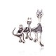 Sterling Silver Brooch “Feline Trio”