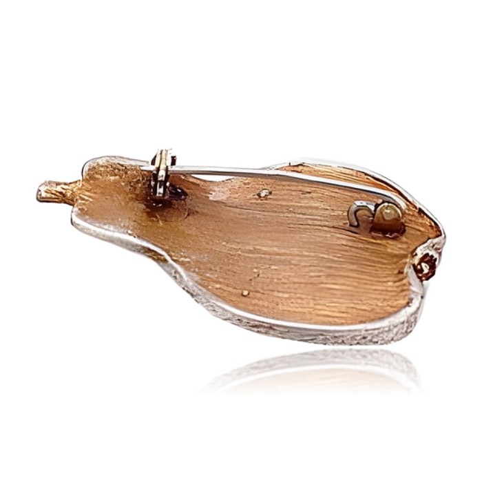 Sterling Silver Brooch “Golden Pear II”