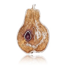 Sidabrinė sagė „Golden Pear II“