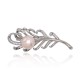 Sterling Silver Cubic Zirconia and Pearl Brooch “Tender Breeze III”