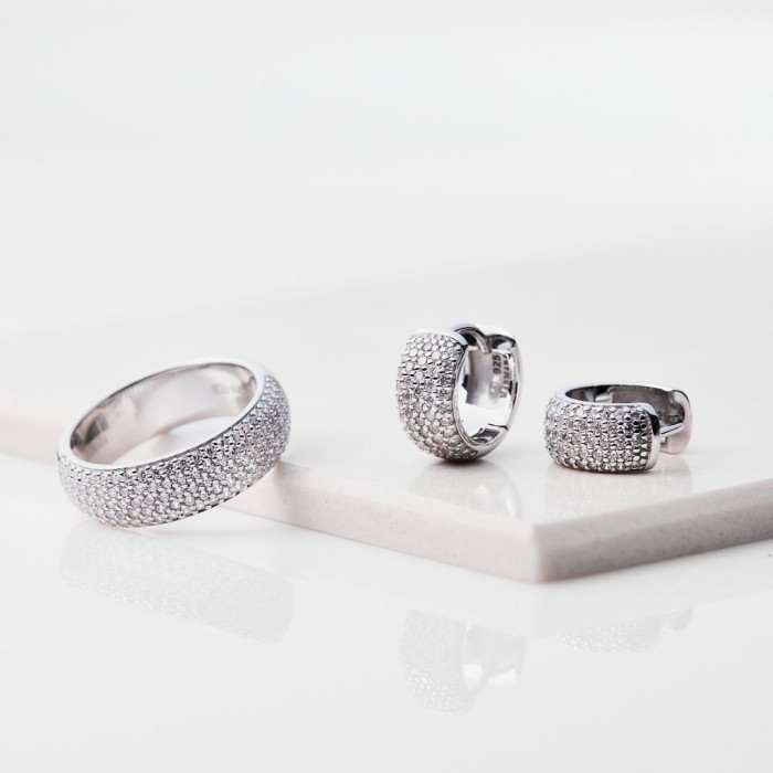 925 Sterling Silver Cubic Zirconia Earrings “Roxana VI”