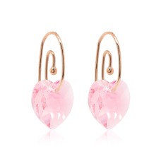 925 Sterling Silver Earrings “Juliet (Light Rose)” created with Crystals by Swarovski®