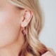 Sidabriniai auskarai „Juliet (Light Rose)“ su Swarovski® kristalais