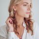 Sidabriniai auskarai „Juliet (Light Rose)“ su Swarovski® kristalais