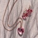 Sidabriniai auskarai „Juliet (Light Rose)“ su Swarovski® kristalais