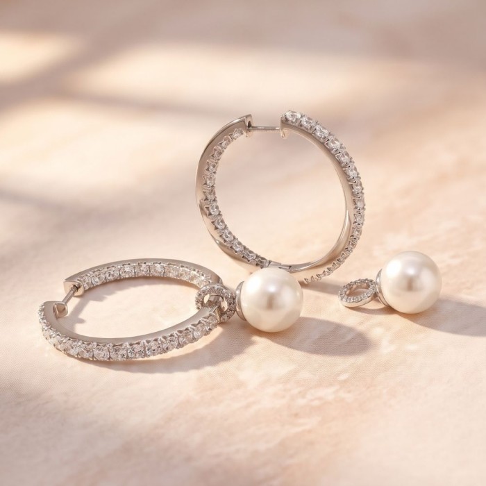 925 Sterling Silver Earrings “Galos XVII” created with Crystals by Swarovski®