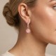 Sidabriniai auskarai „Dazzling Brilliance III (Flamingo Ignite Rose)“ su Swarovski® kristalais