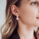 Sidabriniai auskarai „Juliette II“ su Swarovski® kristalais