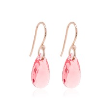 925 Sterling Silver Earrings “Baroque VII (Rose Peach)” created with Crystals by Swarovski®