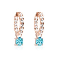 925 Sterling Silver Earrings “Glory VI (Light Turquoise)” created with Crystals by Swarovski®
