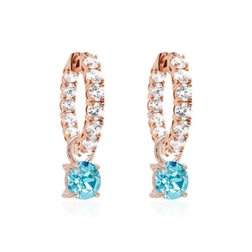 925 Sterling Silver Earrings “Glory VI (Light Turquoise)” created with Crystals by Swarovski®