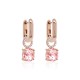 Sidabriniai auskarai „Daina VII (Light Rose)“ su Swarovski® kristalais