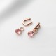 Sidabriniai auskarai „Daina VII (Light Rose)“ su Swarovski® kristalais