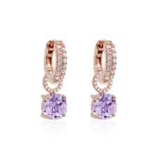 925 Sterling Silver Earrings “Iris (Violet)” created with Crystals by Swarovski®