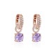 Sidabriniai auskarai „Iris (Violet)“ su Swarovski® kristalais